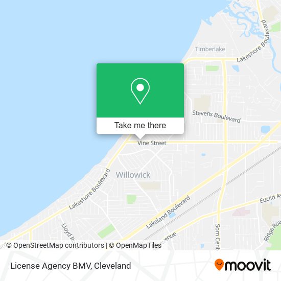 License Agency BMV map