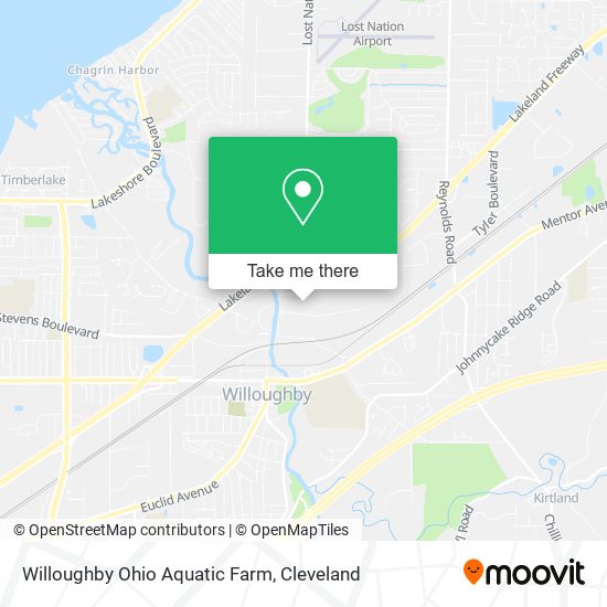 Willoughby Ohio Aquatic Farm map