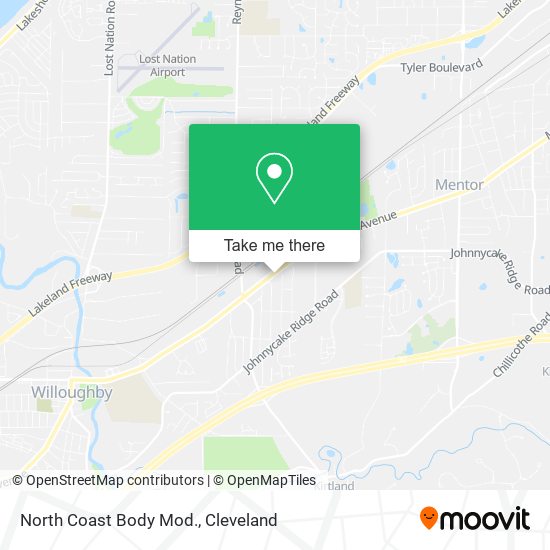 North Coast Body Mod. map