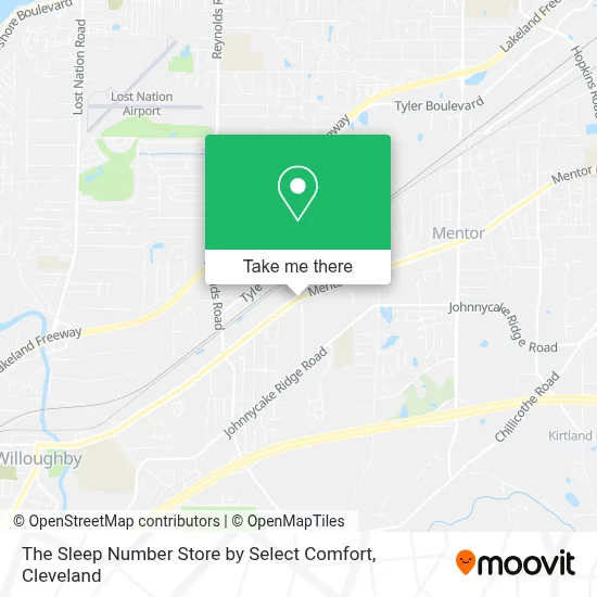 The Sleep Number Store by Select Comfort map