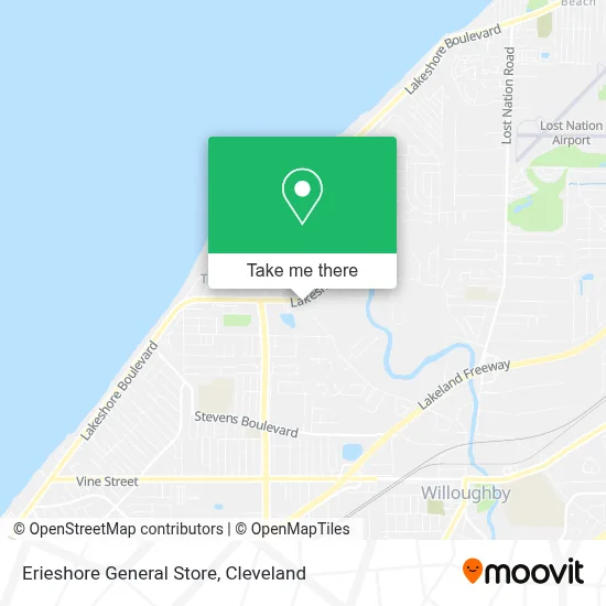 Erieshore General Store map
