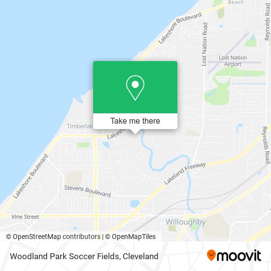 Woodland Park Soccer Fields map