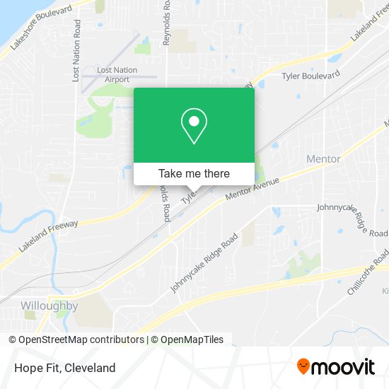 Hope Fit map