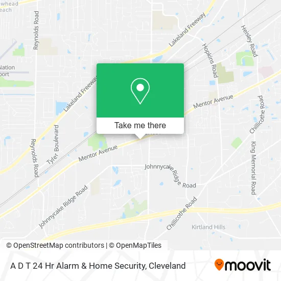 Mapa de A D T 24 Hr Alarm & Home Security