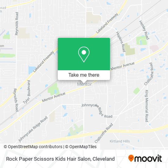 Mapa de Rock Paper Scissors Kids Hair Salon
