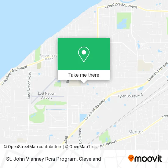 Mapa de St. John Vianney Rcia Program