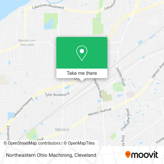 Northeastern Ohio Machining map