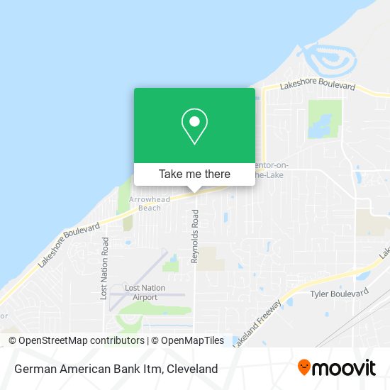 German American Bank Itm map