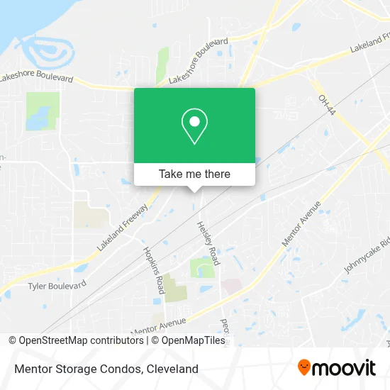Mentor Storage Condos map