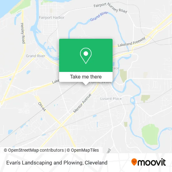 Evan's Landscaping and Plowing map