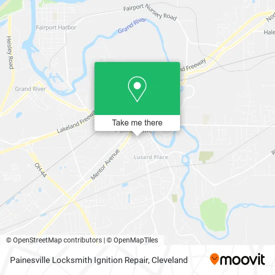 Painesville Locksmith Ignition Repair map