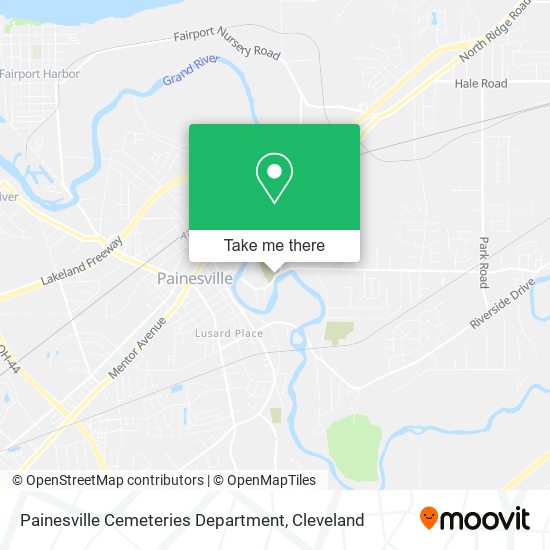 Painesville Cemeteries Department map