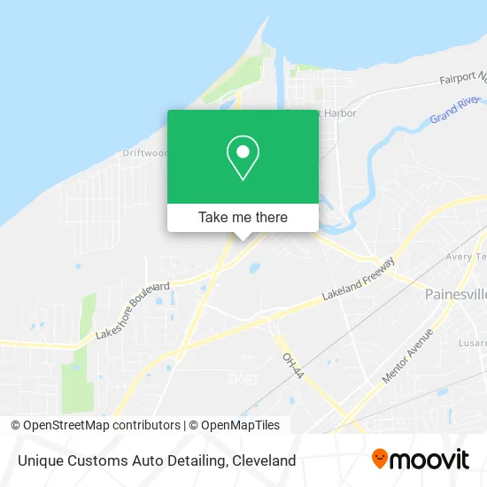 Unique Customs Auto Detailing map
