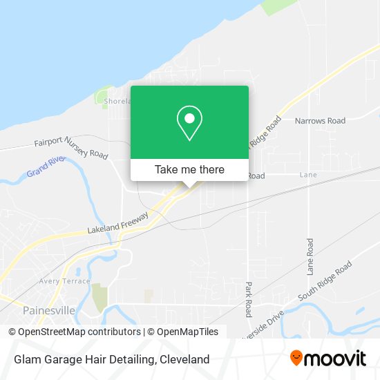 Glam Garage Hair Detailing map
