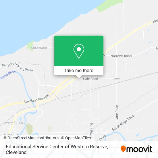 Educational Service Center of Western Reserve map