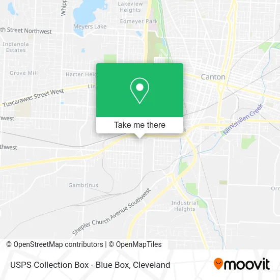 USPS Collection Box - Blue Box map