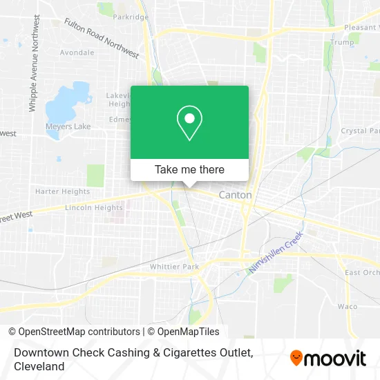 Downtown Check Cashing & Cigarettes Outlet map