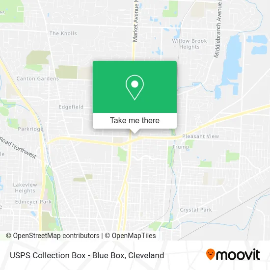 USPS Collection Box - Blue Box map