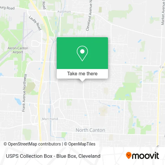 USPS Collection Box - Blue Box map