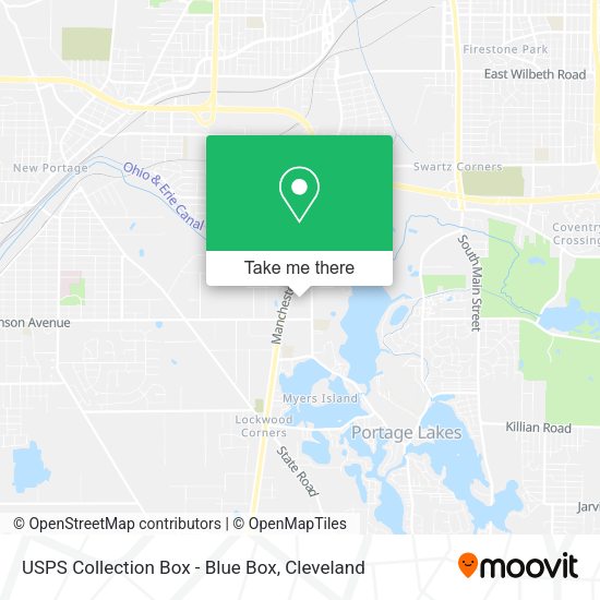 USPS Collection Box - Blue Box map