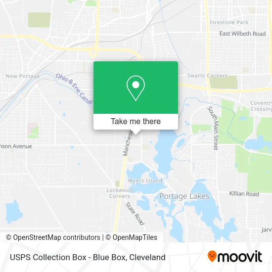 Mapa de USPS Collection Box - Blue Box