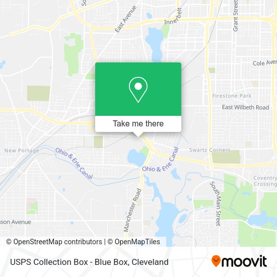 USPS Collection Box - Blue Box map