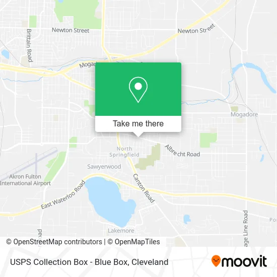USPS Collection Box - Blue Box map