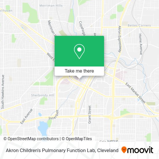 Akron Children's Pulmonary Function Lab map