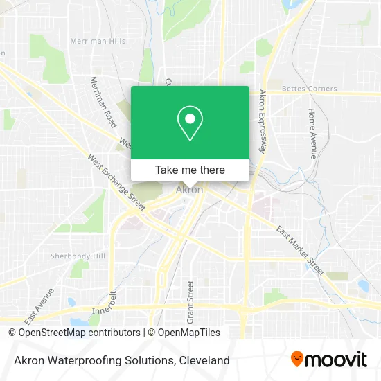 Mapa de Akron Waterproofing Solutions