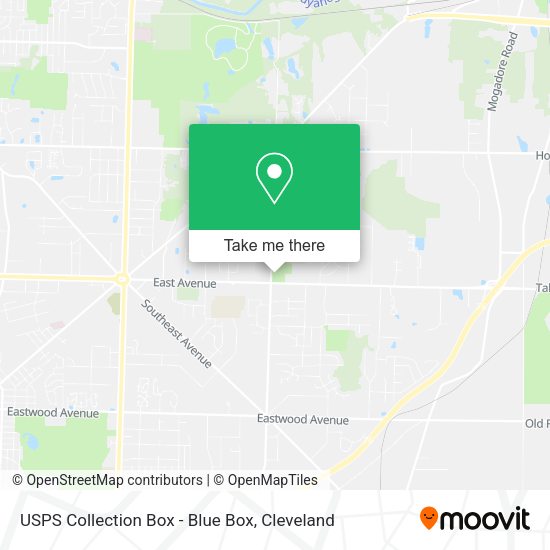 USPS Collection Box - Blue Box map
