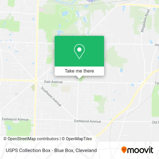 Mapa de USPS Collection Box - Blue Box