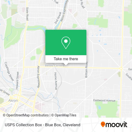 USPS Collection Box - Blue Box map