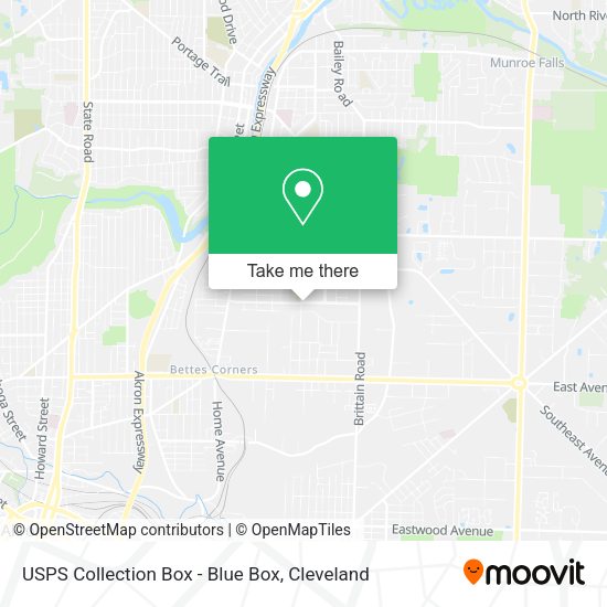 USPS Collection Box - Blue Box map