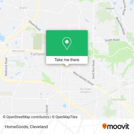 HomeGoods map