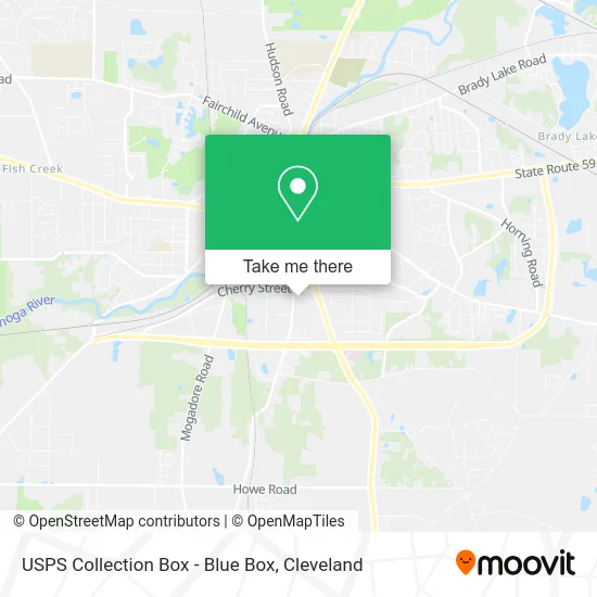 USPS Collection Box - Blue Box map