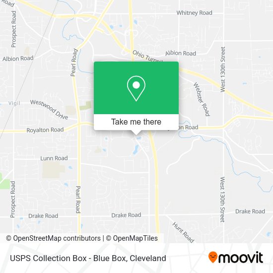 USPS Collection Box - Blue Box map