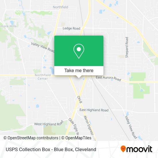 USPS Collection Box - Blue Box map