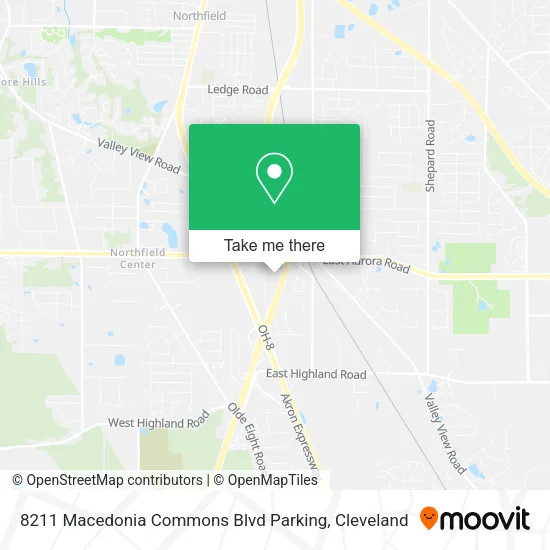 Mapa de 8211 Macedonia Commons Blvd Parking