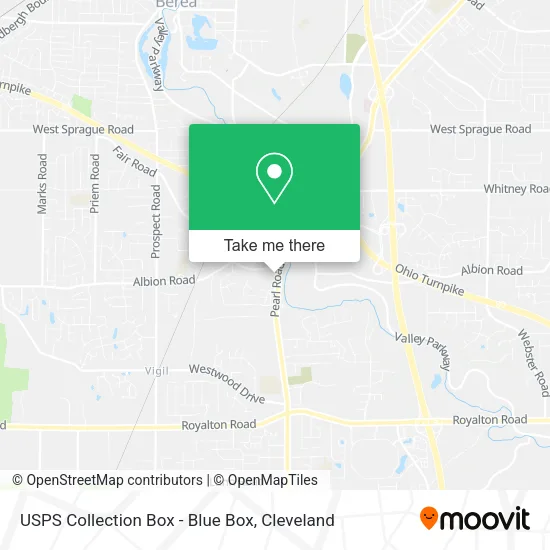 USPS Collection Box - Blue Box map