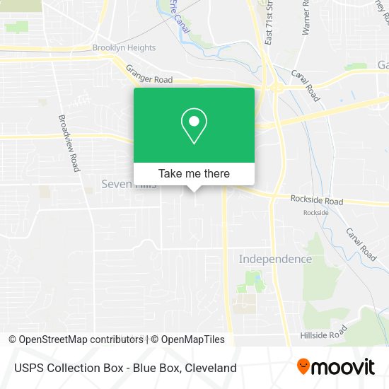 USPS Collection Box - Blue Box map