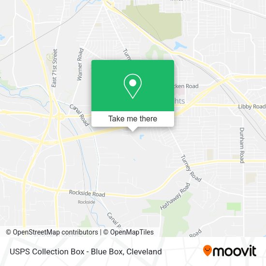 USPS Collection Box - Blue Box map