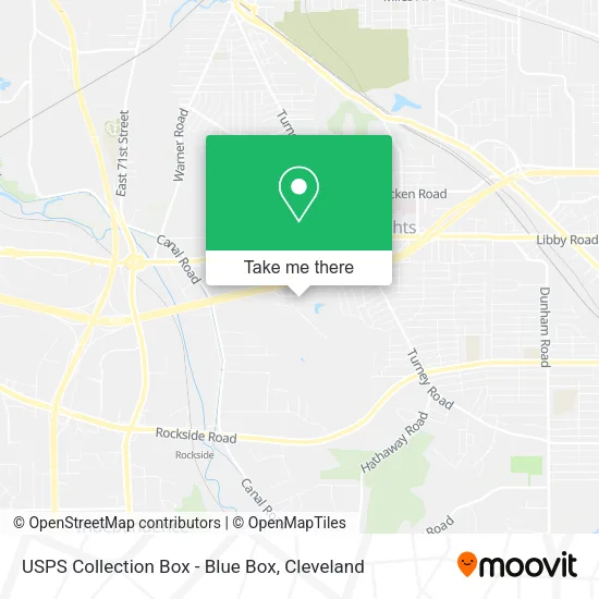 USPS Collection Box - Blue Box map