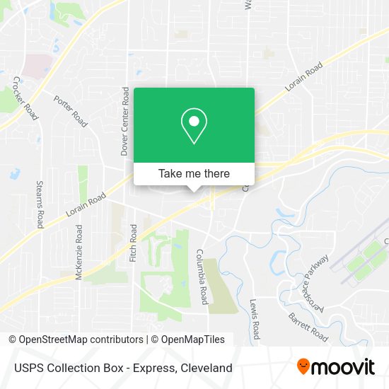 USPS Collection Box - Express map