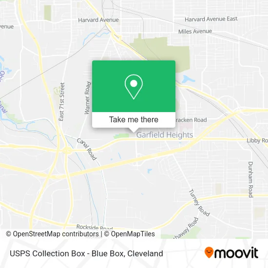 USPS Collection Box - Blue Box map