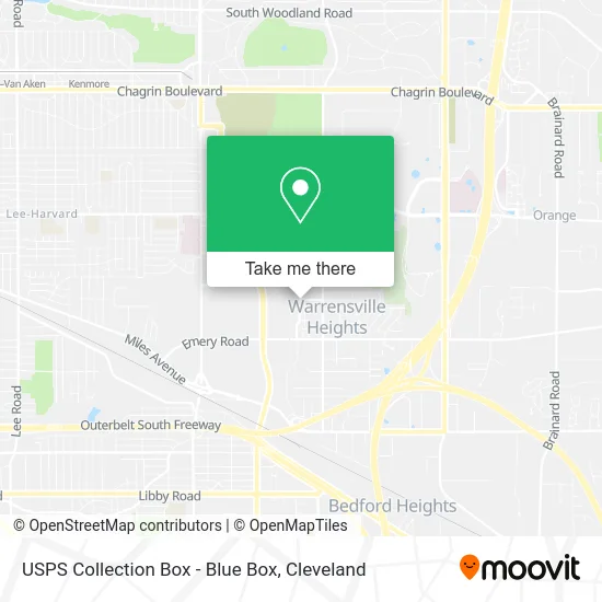 USPS Collection Box - Blue Box map
