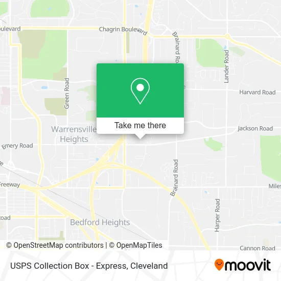 USPS Collection Box - Express map