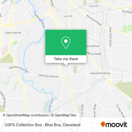 USPS Collection Box - Blue Box map