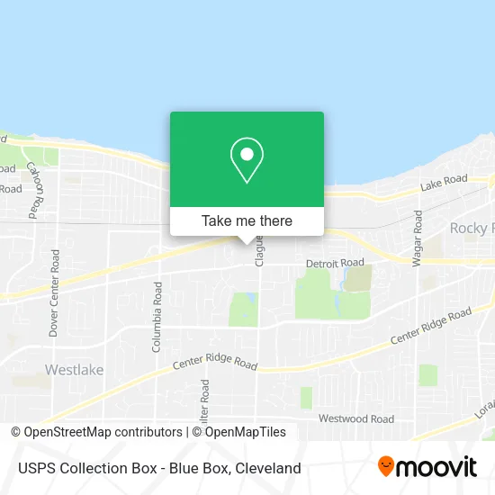 USPS Collection Box - Blue Box map