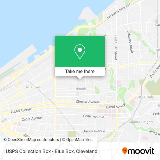USPS Collection Box - Blue Box map
