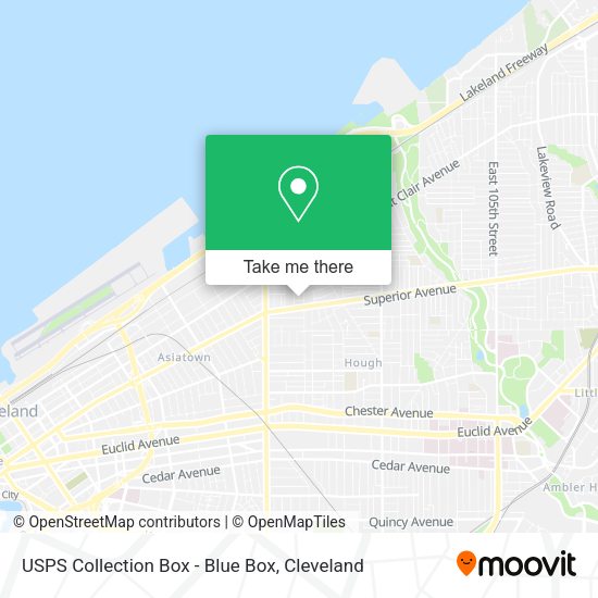 USPS Collection Box - Blue Box map